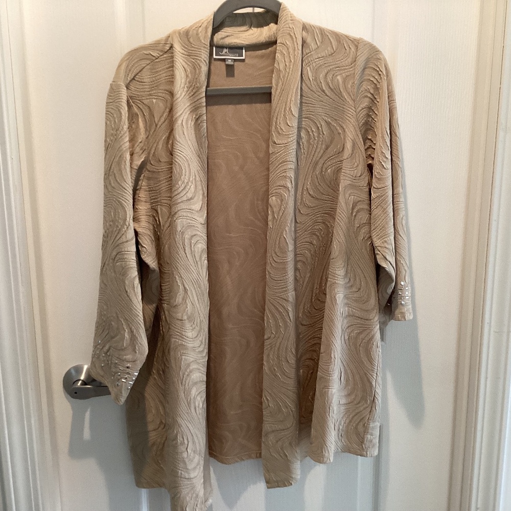 JM Collection Woman’s jacket size 1x beige